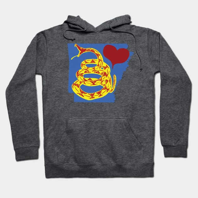 Love Arkansas Gadsen Snake Hoodie by pelagio